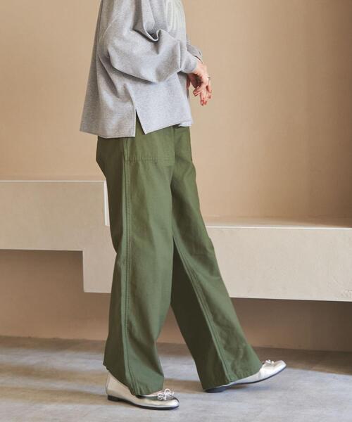 coen（コーエン）の「ハイライズベイカーパンツ（カーゴパンツ・レディース・ブラック/オリーブ/ブラウン・MEDIUM/SMALL/LARGE）」の10枚目の写真