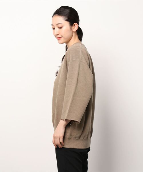 603（ロクマルサン）の「603 CREW NECK HALF SLEEVE TOPS（スウェット・レディース・ライトブラウン・FREE）」の2枚目の写真