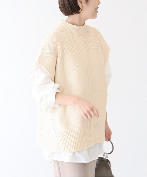 Spick & Span（スピックアンドスパン）の「#スクエアベスト◆（ベスト・レディース・アイボリー/ブラウン・FREE）」の3枚目の写真