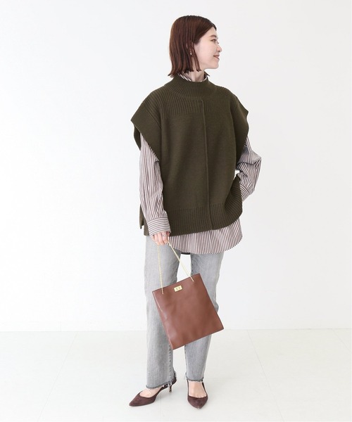 Spick & Span（スピックアンドスパン）の「#スクエアベスト◆（ベスト・レディース・アイボリー/ブラウン・FREE）」の5枚目の写真