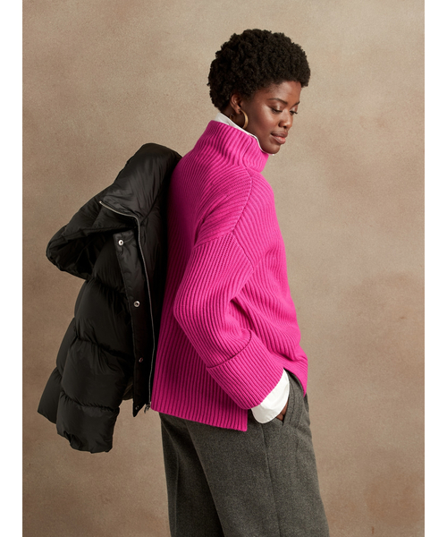 Banana Republic（バナナリパブリック）の「メリノカシミヤ ファネル