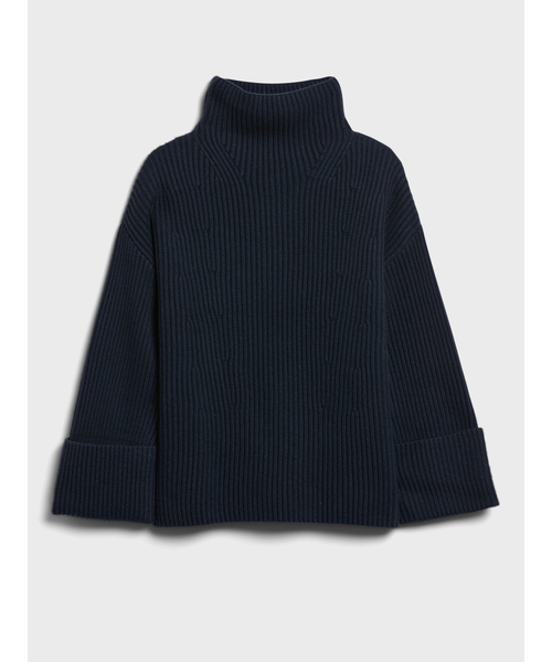美品！高級カジュアル　バナナリパブリック　メリノカシミヤ　ファネルネックセーター Banana Republic（バナナリパブリック）の「メリノカシミヤ ファネル