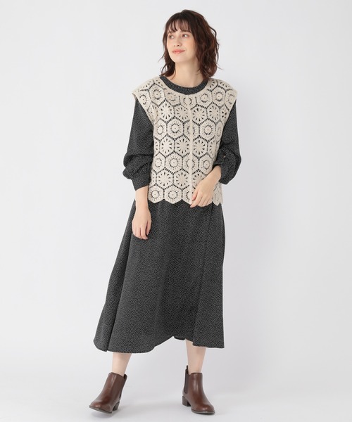 studio CLIP（スタディオクリップ）の「クロシェレースベスト（ベスト・レディース・その他2/その他1・FREE）」の10枚目の写真