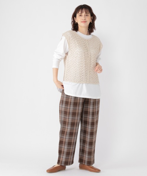 studio CLIP（スタディオクリップ）の「クロシェレースベスト（ベスト・レディース・その他2/その他1・FREE）」の4枚目の写真