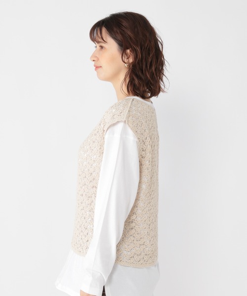 studio CLIP（スタディオクリップ）の「クロシェレースベスト（ベスト・レディース・その他2/その他1・FREE）」の12枚目の写真