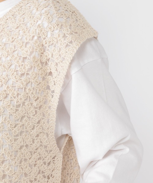 studio CLIP（スタディオクリップ）の「クロシェレースベスト（ベスト・レディース・その他2/その他1・FREE）」の14枚目の写真