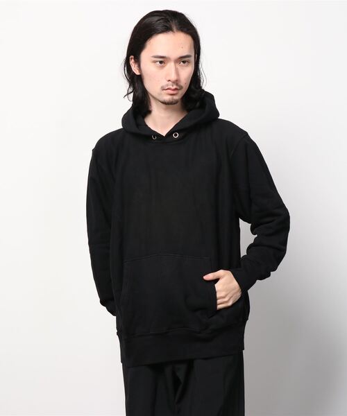 LES TIEN(レスティエン)の「LES TIEN(レス ティエン)CROPPED HOODIE(パーカー・メンズ・ブラック/チャコール・MEDIUM/SMALL/LARGE)」の2枚目の写真