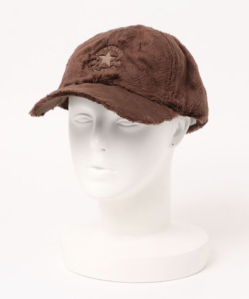 CONVERSE（コンバース）の「【CONVERSE/コンバース】フロントロゴファーキャップ（キャップ・レディース・ブラウン/アイボリー/ブラック・FREE）」の3枚目の写真