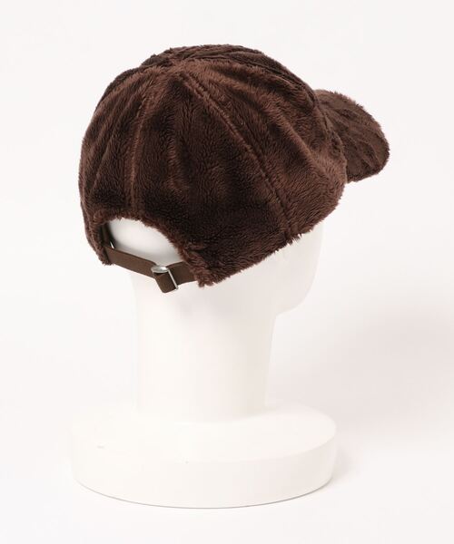 CONVERSE（コンバース）の「【CONVERSE/コンバース】フロントロゴファーキャップ（キャップ・レディース・ブラウン/アイボリー/ブラック・FREE）」の4枚目の写真