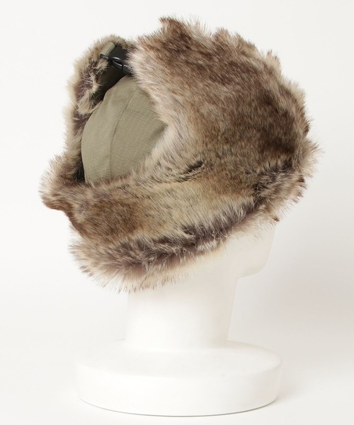 AVIREX（アヴィレックス）の「【AVIREX/アヴィレックス】FLIGHT BOA CAP/フライトボアキャップ（キャップ・レディース・ブラック/カーキ・FREE）」の3枚目の写真