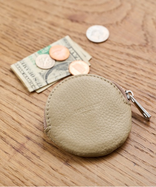 Actually(アクチュアリー)の「本革 ラウンドケース 財布 小物入れ(コインケース・レディース・ブラック/ピンク/シルバー/グリーン/グレー/ゴールド/ベージュ/レモンイエロー/ラベンダー/グリーン系・フリー)」の4枚目の写真