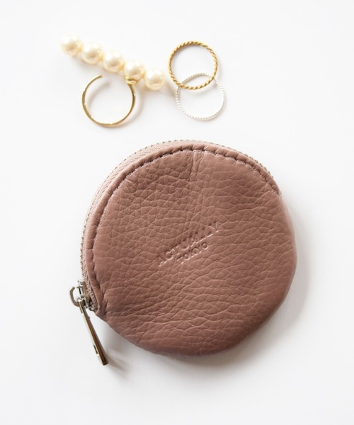 Actually(アクチュアリー)の「本革 ラウンドケース 財布 小物入れ(コインケース・レディース・ブラック/ピンク/シルバー/グリーン/グレー/ゴールド/ベージュ/レモンイエロー/ラベンダー/グリーン系・フリー)」の9枚目の写真