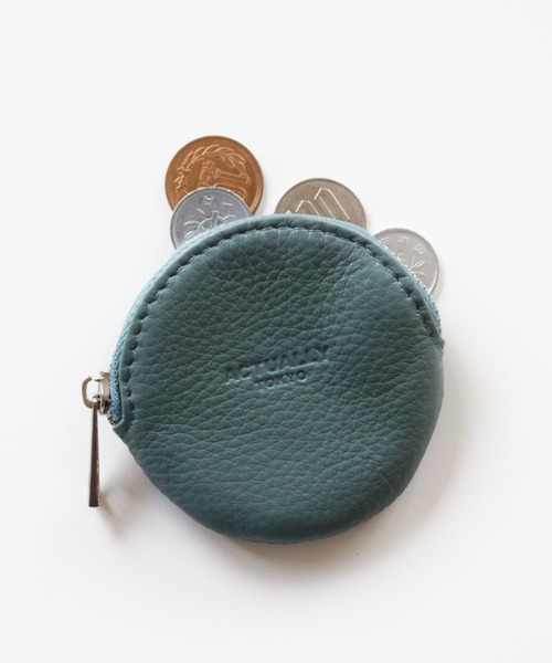 Actually(アクチュアリー)の「本革 ラウンドケース 財布 小物入れ(コインケース・レディース・ブラック/ピンク/シルバー/グリーン/グレー/ゴールド/ベージュ/レモンイエロー/ラベンダー/グリーン系・フリー)」の5枚目の写真