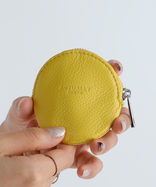 Actually(アクチュアリー)の「本革 ラウンドケース 財布 小物入れ(コインケース・レディース・ブラック/ピンク/シルバー/グリーン/グレー/ゴールド/ベージュ/レモンイエロー/ラベンダー/グリーン系・フリー)」の11枚目の写真