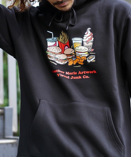 BROTHER MERLE(ブラザー マール)の「Think Big Hooded Pullover/BROTHER MERLE(ブラザーマール)プルオーバーパーカー(パーカー・メンズ・ホワイト/ブラック/イエローゴールド・SMALL/MEDIUM/LARGE/X-LARGE)」の16枚目の写真