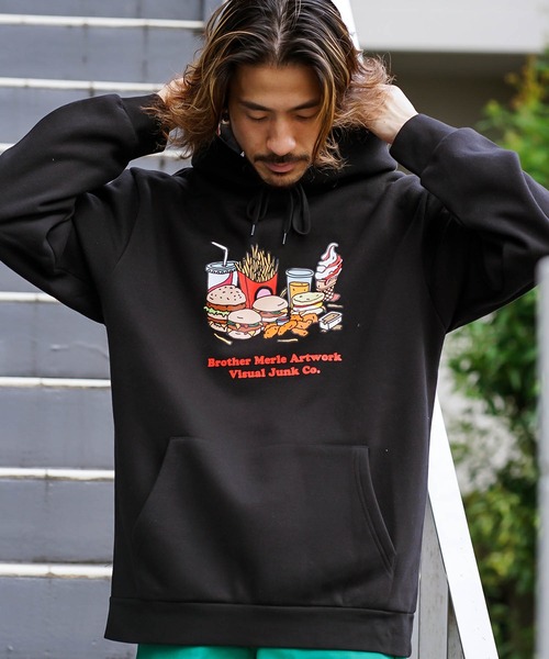 BROTHER MERLE(ブラザー マール)の「Think Big Hooded Pullover/BROTHER MERLE(ブラザーマール)プルオーバーパーカー(パーカー・メンズ・ホワイト/ブラック/イエローゴールド・SMALL/MEDIUM/LARGE/X-LARGE)」の17枚目の写真
