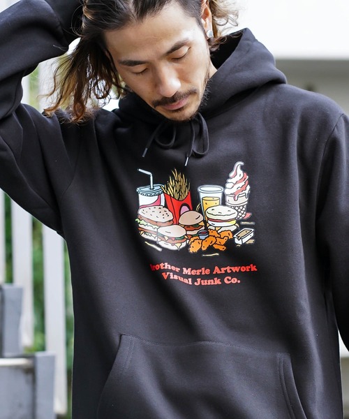 BROTHER MERLE(ブラザー マール)の「Think Big Hooded Pullover/BROTHER MERLE(ブラザーマール)プルオーバーパーカー(パーカー・メンズ・ホワイト/ブラック/イエローゴールド・SMALL/MEDIUM/LARGE/X-LARGE)」の19枚目の写真
