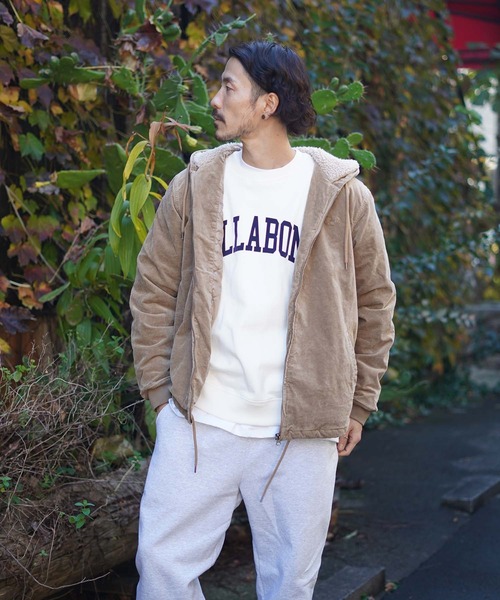 BILLABONG(ビラボン)の「BILLABONG メンズ 【WAVE WASHED】 INDIGO VELOUR JACKET ジャケット 【2021年秋冬モデル】/ビラボンベロアキルティングインナージャケット(ブルゾン・メンズ・ベージュ/インディゴブルー・MEDIUM/LARGE/X-LARGE)」の2枚目の写真