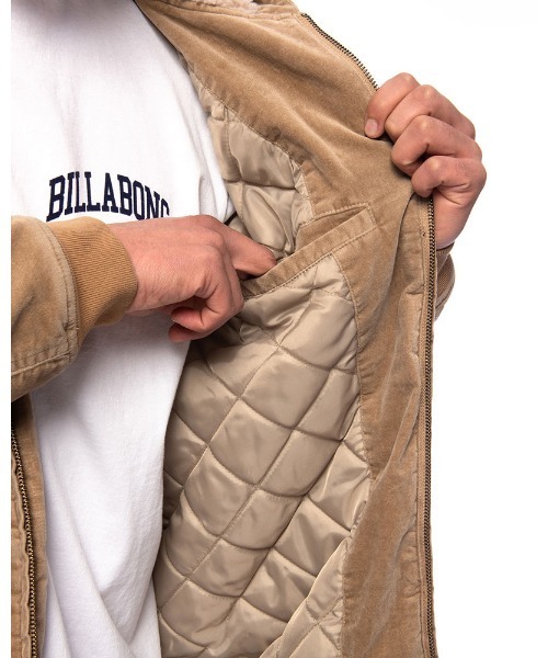 BILLABONG(ビラボン)の「BILLABONG メンズ 【WAVE WASHED】 INDIGO VELOUR JACKET ジャケット 【2021年秋冬モデル】/ビラボンベロアキルティングインナージャケット(ブルゾン・メンズ・ベージュ/インディゴブルー・MEDIUM/LARGE/X-LARGE)」の3枚目の写真