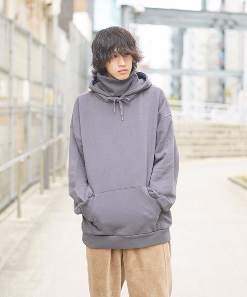 Ocean Pacific（オーシャンパシフィック）の「【OP:オーピー】ネックウォーマー付きフードパーカー　フーディー　ユニセックス（パーカー・メンズ・ベージュ/チャコール/アイボリー/カーキ・MEDIUM/LARGE/X-LARGE）」の3枚目の写真