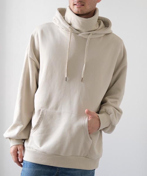 Ocean Pacific（オーシャンパシフィック）の「【OP:オーピー】ネックウォーマー付きフードパーカー　フーディー　ユニセックス（パーカー・メンズ・ベージュ/チャコール/アイボリー/カーキ・MEDIUM/LARGE/X-LARGE）」の10枚目の写真