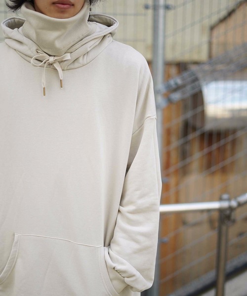 Ocean Pacific（オーシャンパシフィック）の「【OP:オーピー】ネックウォーマー付きフードパーカー　フーディー　ユニセックス（パーカー・メンズ・ベージュ/チャコール/アイボリー/カーキ・MEDIUM/LARGE/X-LARGE）」の5枚目の写真