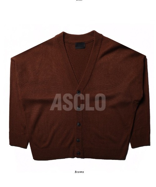 ASCLO(エジュクロ)の「ASCLO ドロップショルダースタンダードカーディガン(カーディガン/ボレロ・メンズ・ブラック/ベージュ/ブラウン/カーキ・FREE)」の10枚目の写真