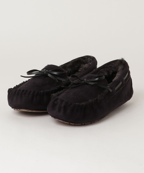 LibertyDoll(リバティードール)の「LibertyDoll フラットモカシンレースボアスリッポンシューズ(モカシン/デッキシューズ・レディース・ライトグレー/ブラック/ダークブラウン/ダークグレー/キャメル/レオパード/ベージュ/ネイビー・LL/S/M/L)」の14枚目の写真