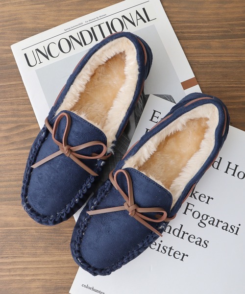 LibertyDoll(リバティードール)の「LibertyDoll フラットモカシンレースボアスリッポンシューズ(モカシン/デッキシューズ・レディース・ライトグレー/ブラック/ダークブラウン/ダークグレー/キャメル/レオパード/ベージュ/ネイビー・LL/S/M/L)」の20枚目の写真