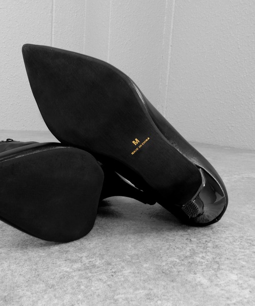 minia(ミニア)の「ポインテッドトゥフェイクレザーショートブーツ ◆(ブーツ・レディース・ブラック・S/M/L/LL)」の13枚目の写真