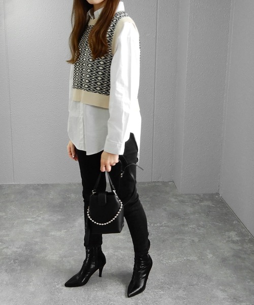 minia(ミニア)の「ポインテッドトゥフェイクレザーショートブーツ ◆(ブーツ・レディース・ブラック・S/M/L/LL)」の14枚目の写真