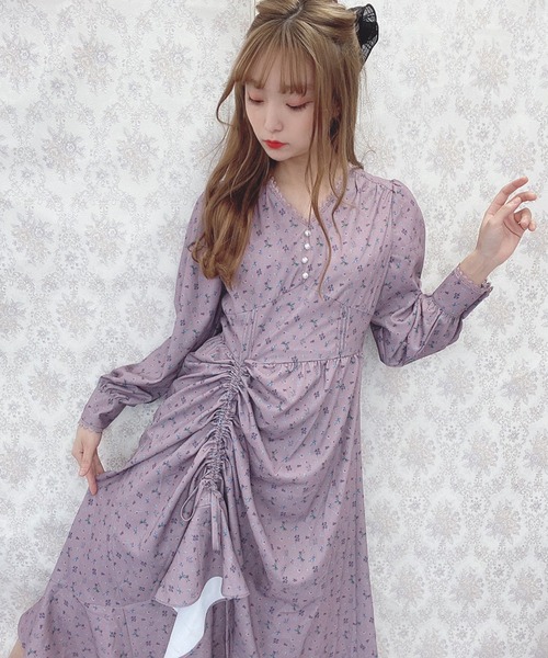 Swankiss(スワンキス)の「AU winter flower LO/P(ワンピース・レディース・ホワイト/ブラック/ベージュ・FREE)」の9枚目の写真