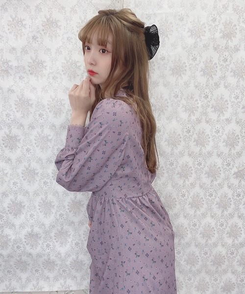 Swankiss(スワンキス)の「AU winter flower LO/P(ワンピース・レディース・ホワイト/ブラック/ベージュ・FREE)」の5枚目の写真