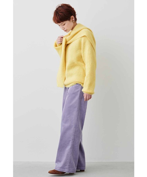 MEDE19F(メデジュウキュウ)の「MEDE19F 肩巻きニットトップスセット(ニット/セーター・レディース・イエロー系その他/ピンク系その他・MEDIUM/LARGE/X-LARGE/XX-LARGE)」の5枚目の写真