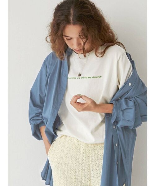 Ungrid（アングリッド）の「シアールーズシャツ（シャツ/ブラウス・レディース・オフホワイト/ピンク/ミント/ブルー・FREE）」の7枚目の写真