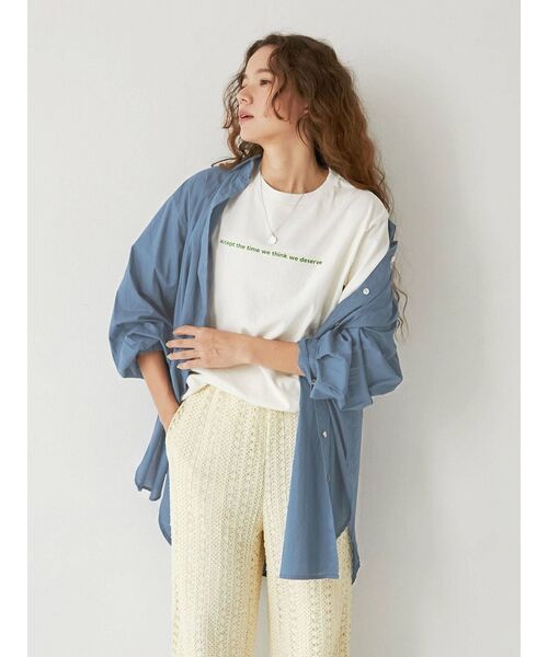 Ungrid（アングリッド）の「シアールーズシャツ（シャツ/ブラウス・レディース・オフホワイト/ピンク/ミント/ブルー・FREE）」の20枚目の写真