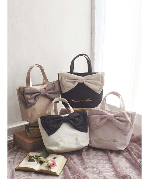 Maison de FLEUR（メゾンドフルール）の「ビッグレースリボンSトート