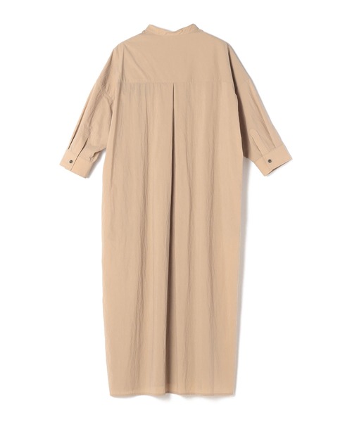 N.O.R.C by the line（ノークバイザライン）の「ナイロンストレッチバンドカラーワンピース（ワンピース・レディース・ブラック/ベージュ/カーキ/ブルー/ダークグレー・S/M/L）」の9枚目の写真