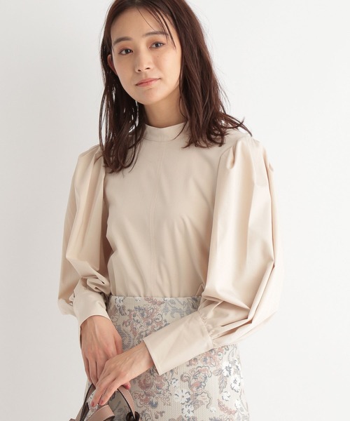 Andemiu（アンデミュウ）の「アソートパフブラウス264790（シャツ/ブラウス・レディース・オフホワイト/チェック/ベージュ/ネイビー・FREE）」の3枚目の写真