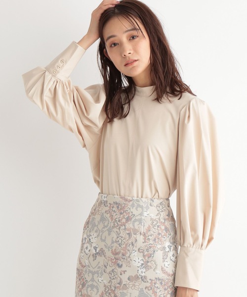 Andemiu（アンデミュウ）の「アソートパフブラウス264790（シャツ/ブラウス・レディース・オフホワイト/チェック/ベージュ/ネイビー・FREE）」の15枚目の写真