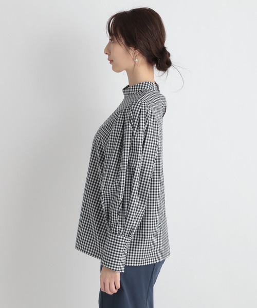 Andemiu（アンデミュウ）の「アソートパフブラウス264790（シャツ/ブラウス・レディース・オフホワイト/チェック/ベージュ/ネイビー・FREE）」の18枚目の写真