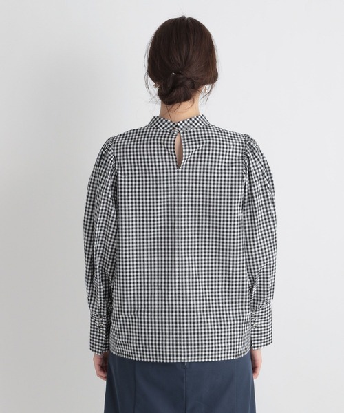 Andemiu（アンデミュウ）の「アソートパフブラウス264790（シャツ/ブラウス・レディース・オフホワイト/チェック/ベージュ/ネイビー・FREE）」の19枚目の写真