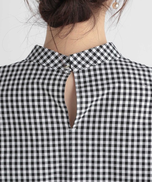 Andemiu（アンデミュウ）の「アソートパフブラウス264790（シャツ/ブラウス・レディース・オフホワイト/チェック/ベージュ/ネイビー・FREE）」の20枚目の写真