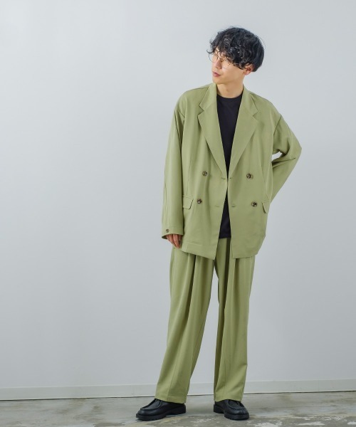 improves（インプローブス）の「ナチュラルストレッチ パステルカラー ダブルブレスト オーバーサイズ ジャケット セットアップ対応（テーラードジャケット・メンズ・ベージュ/ピンク/グリーン/ラベンダー・MEDIUM/LARGE）」の15枚目の写真