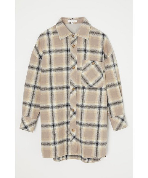 MOUSSY（マウジー）の「HEAVY FLANNEL OVER シャツ（シャツ/ブラウス・レディース・ホワイト/ネイビー/ベージュ・FREE）」の2枚目の写真