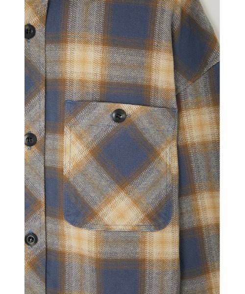 MOUSSY（マウジー）の「HEAVY FLANNEL OVER シャツ（シャツ/ブラウス・レディース・ホワイト/ネイビー/ベージュ・FREE）」の12枚目の写真