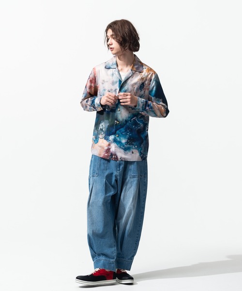 glamb(グラム)の「Watercolor SH / ウォーターカラーシャツ(シャツ/ブラウス・メンズ・ブルー/ブラック・M/L/S)」の9枚目の写真