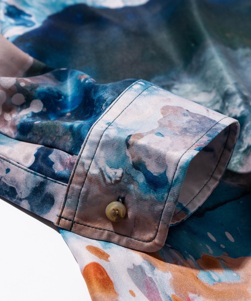 glamb(グラム)の「Watercolor SH / ウォーターカラーシャツ(シャツ/ブラウス・メンズ・ブルー/ブラック・M/L/S)」の7枚目の写真