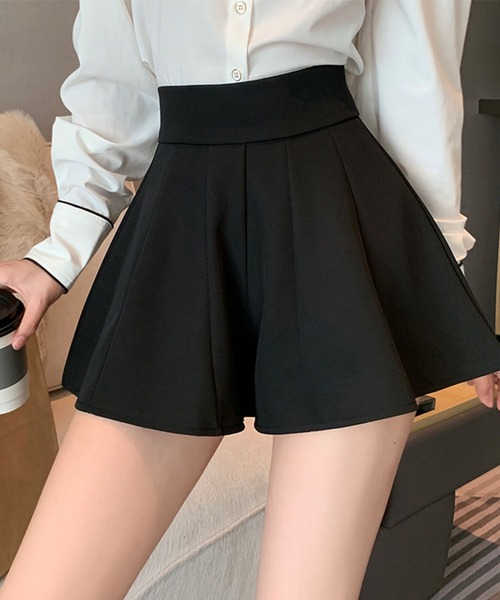 me+em select(ミームセレクト)の「【選べる3サイズ】ハイウエストマーメイドフレアミニショートパンツ(その他パンツ・レディース・ブラック/ブラウン/アイボリー・SMALL/MEDIUM/LARGE)」の4枚目の写真