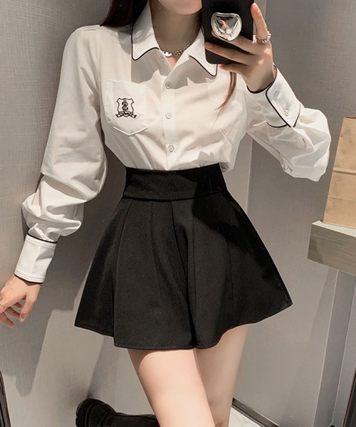 me+em select(ミームセレクト)の「【選べる3サイズ】ハイウエストマーメイドフレアミニショートパンツ(その他パンツ・レディース・ブラック/ブラウン/アイボリー・SMALL/MEDIUM/LARGE)」の9枚目の写真